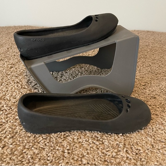 Crocs Ballet flats shoes 5 black casual slip on footwear loafer women office - Picture 6 of 7